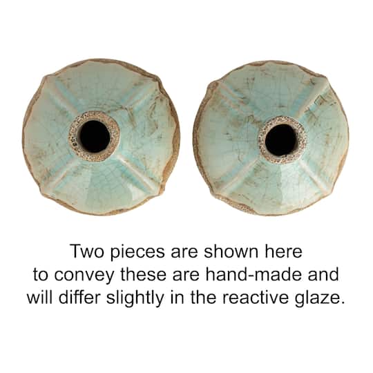 Hello Honey® Distressed Finish Brown & White Terracotta Vase Set